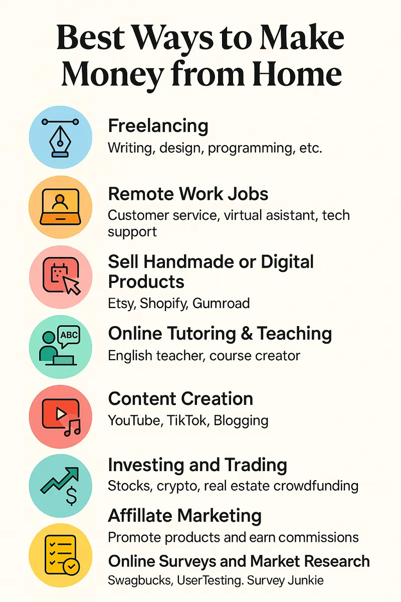 How to make money from home inforgraphics How to make money from home infographics