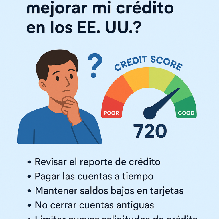 Cómo puedo mejorar mi crédito en los EE. UU.?
